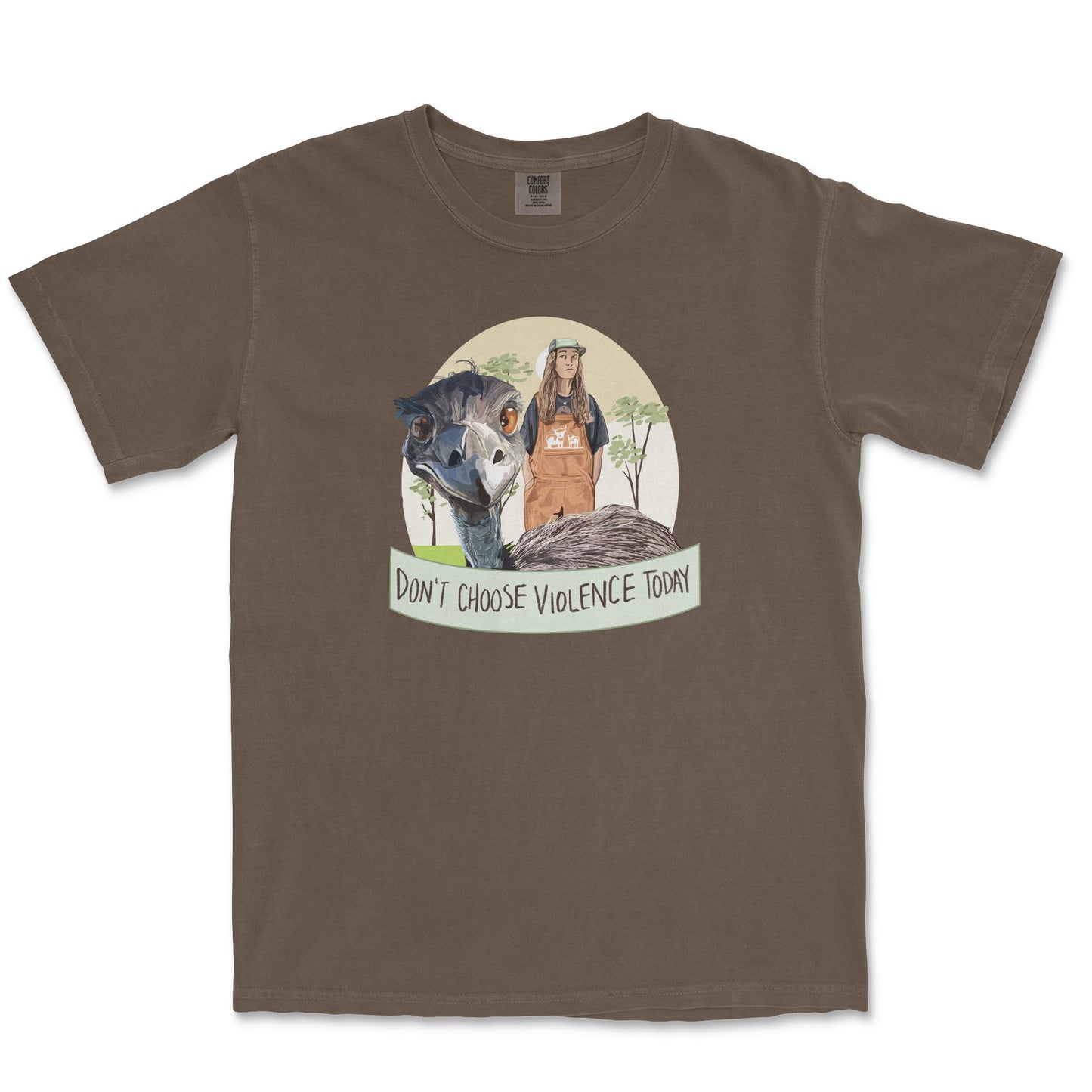 Don't Choose Violence Today Tee Espresso-Adult