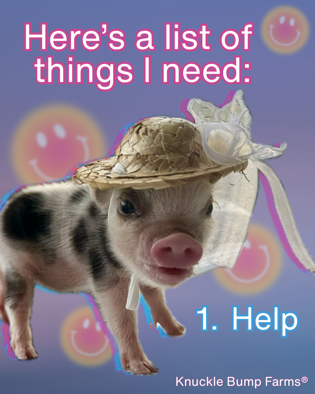 "Norma - Need Help" Sticker – Knuckle Bump Farms