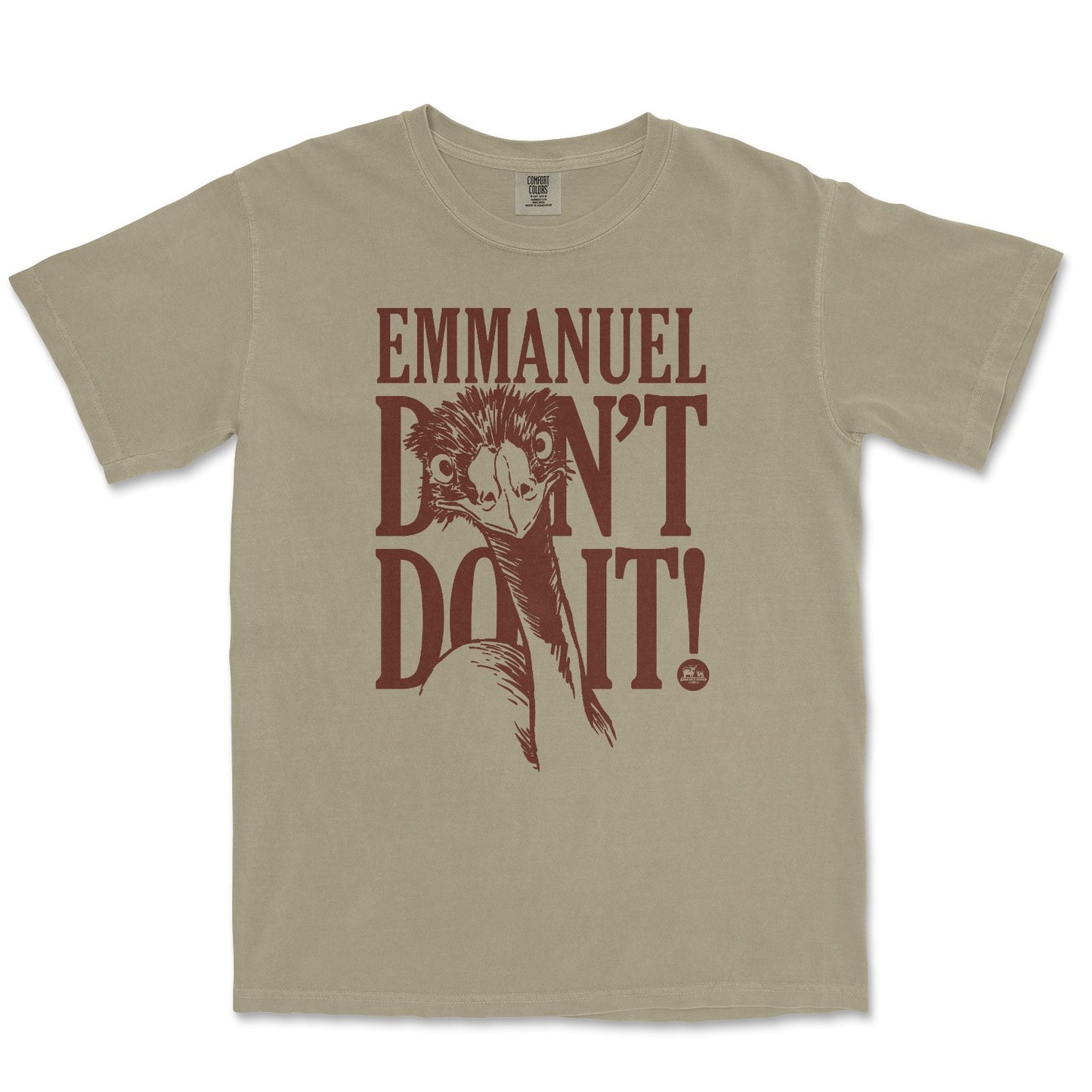 Emmanuel Don't Khaki Tee Front