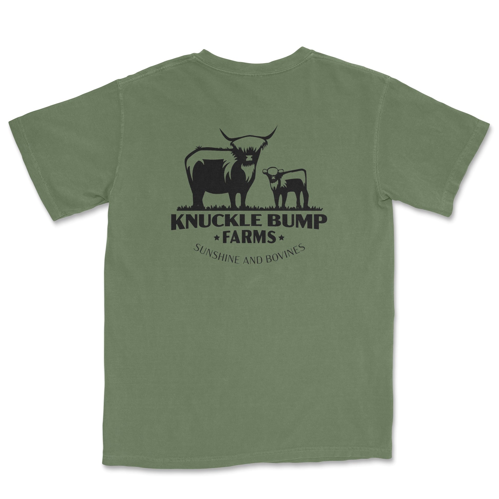Knuckle Bump Farms Logo Shirt Moss Back