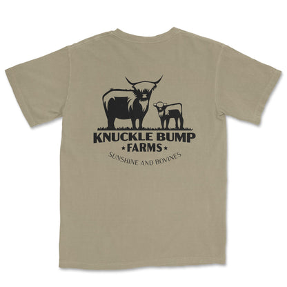 Knuckle Bump Farms Tee Khaki Back
